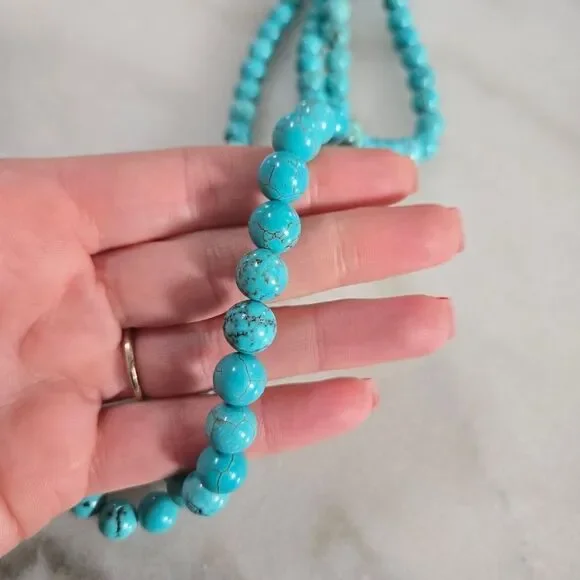 Turquoise extra long necklace New - Picture 5 of 5